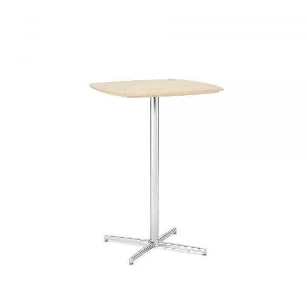 Bar-Height Café Table Light wood bar-height table on a polished base