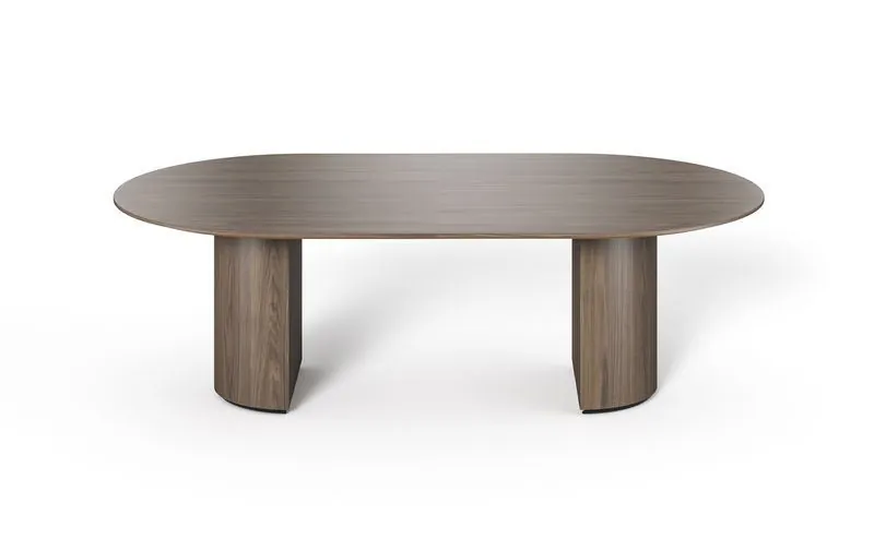 Oval Meeting Table Oval meeting table with curved wood bases