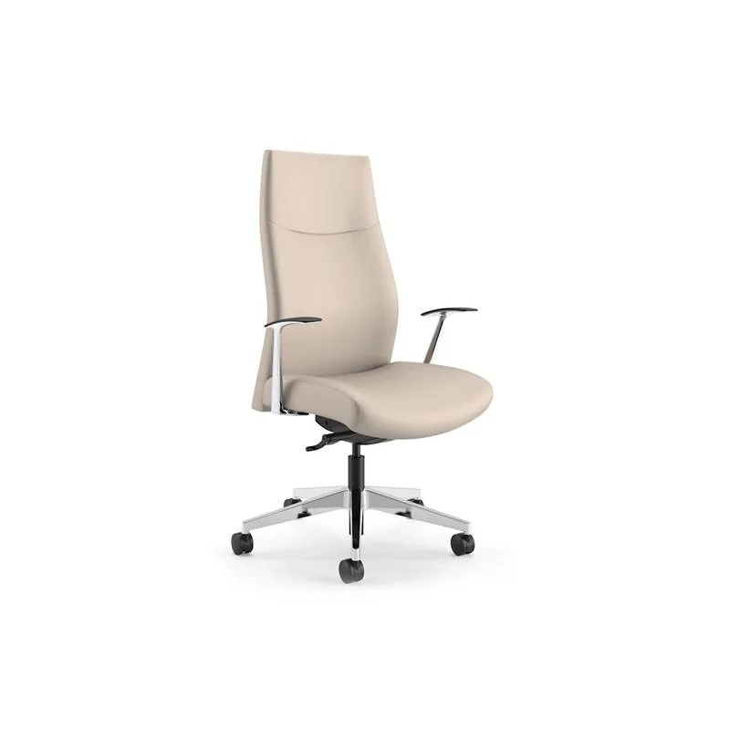 High-Back Executive Chair Cream high-back executive chair, side view