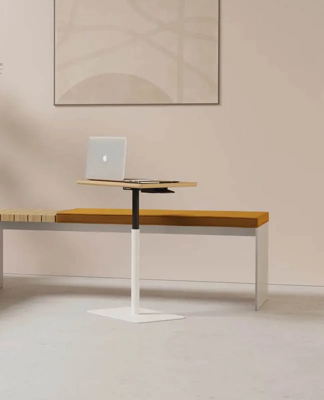 Adjustable Laptop Table Adjustable laptop table at a bench
