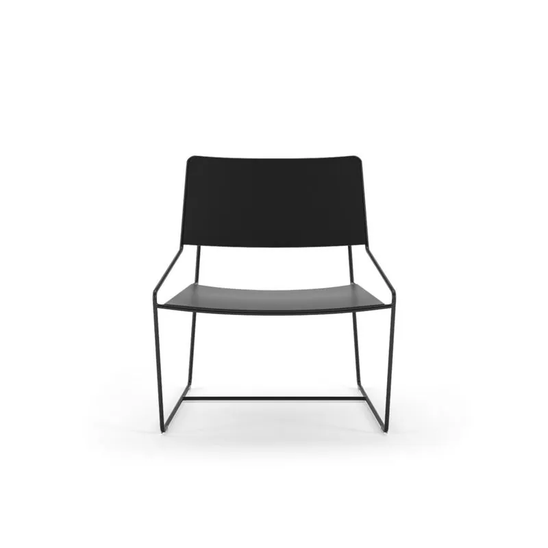 Outdoor Lounge Chair Black metal outdoor lounge chair