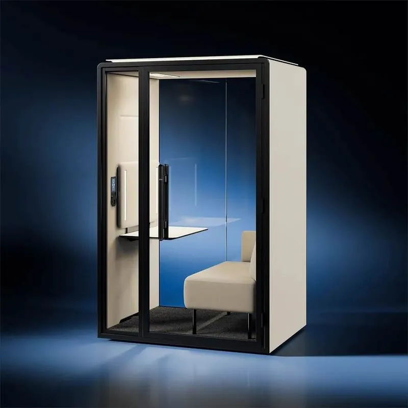 Phone Booth Single-person phone booth with seat and work surface