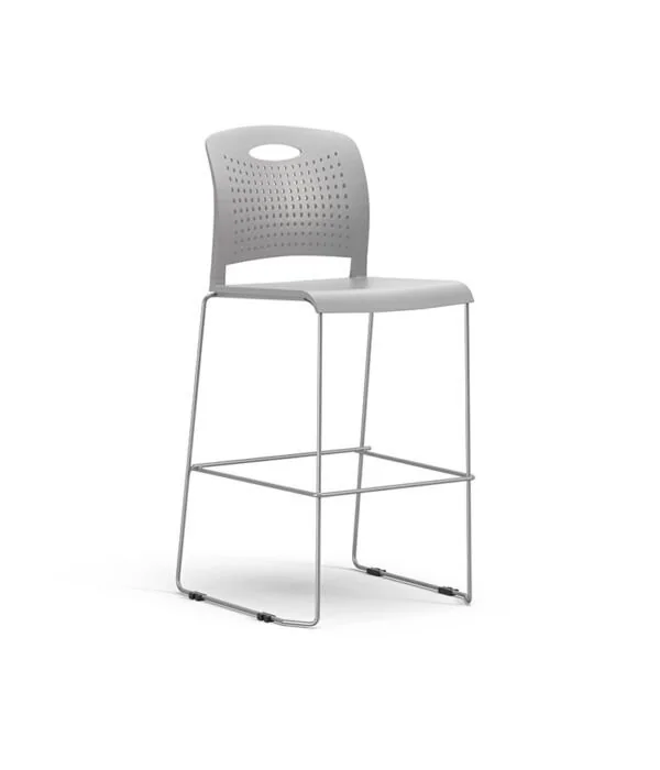 Counter Stool Light gray perforated-back counter stool