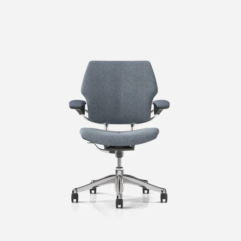 Ergonomic Task Chair Blue-gray upholstered ergonomic task chair
