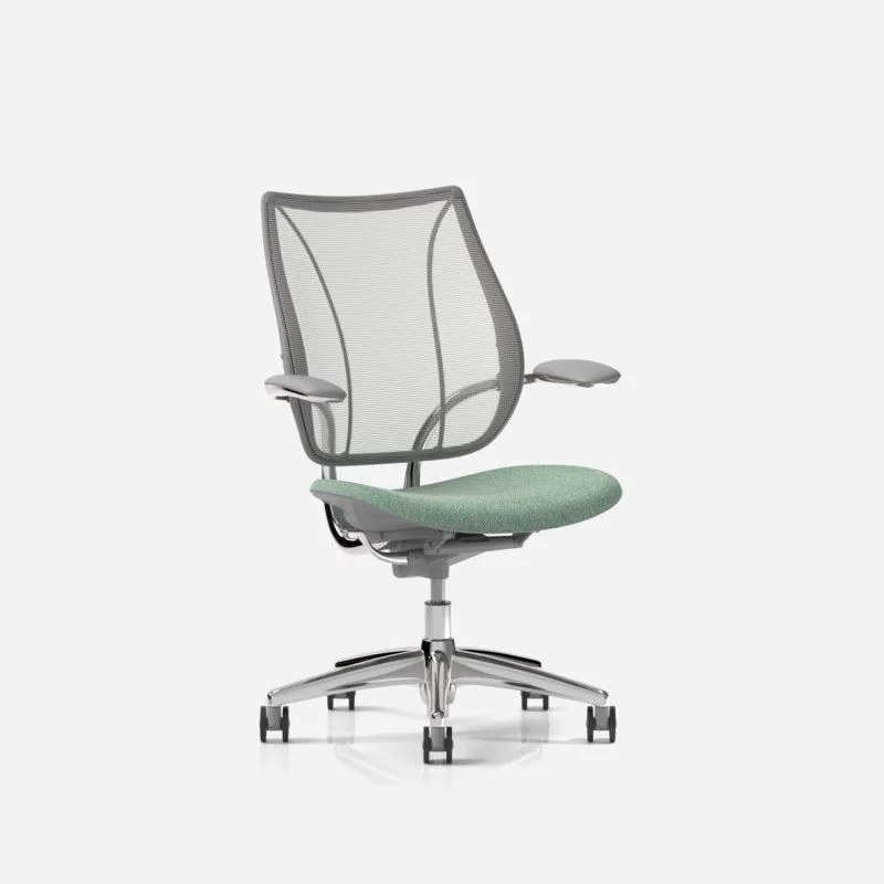 Ergonomic Mesh Chair Mesh-back task chair with sage green seat