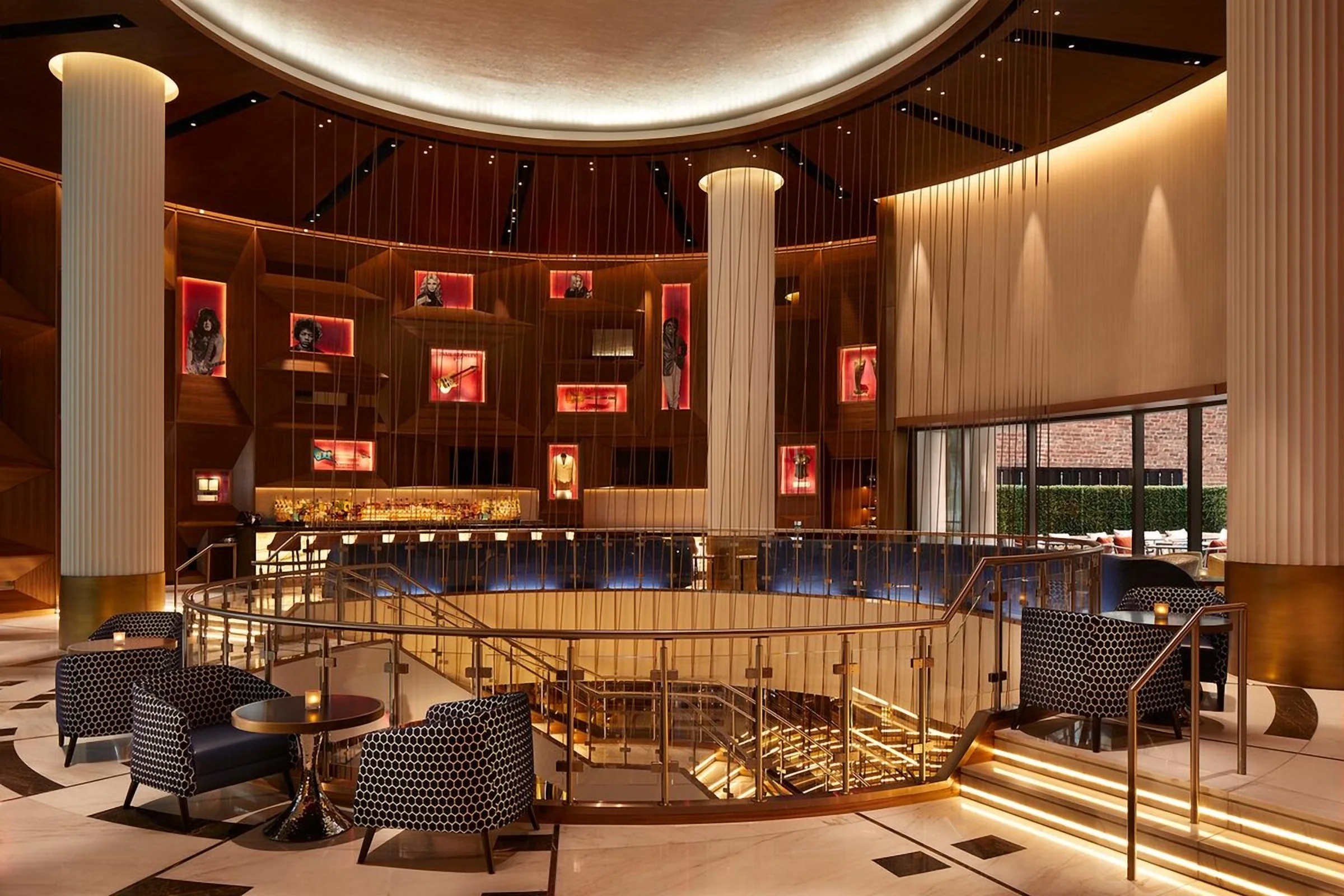Hard Rock Hotel — Metal & Glass · Lobby screens & railing